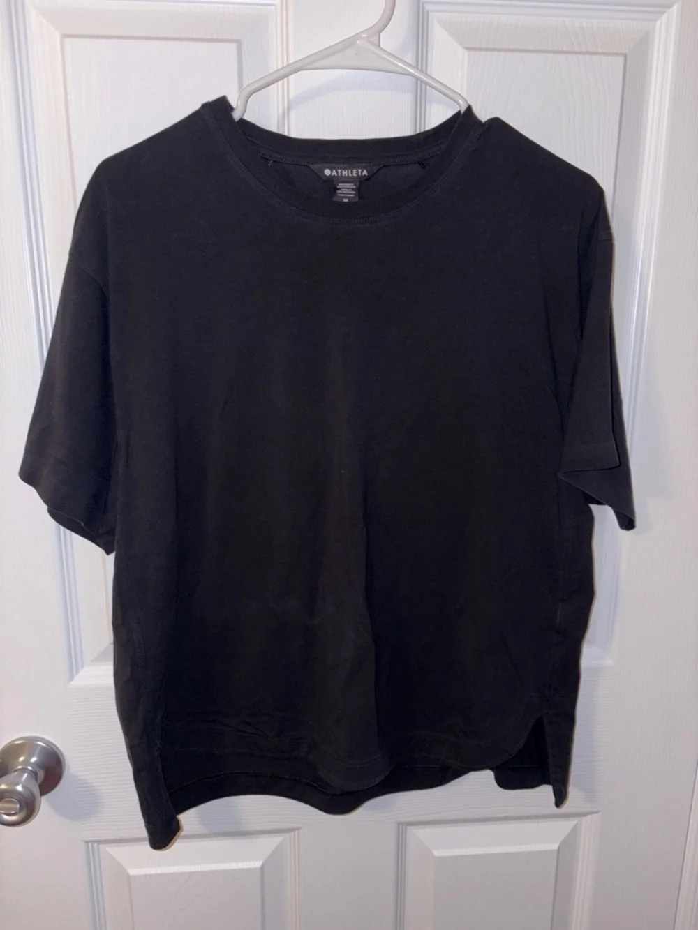 Athleta Black Short-Sleeve Crew Tee - Picture 1 of 5
